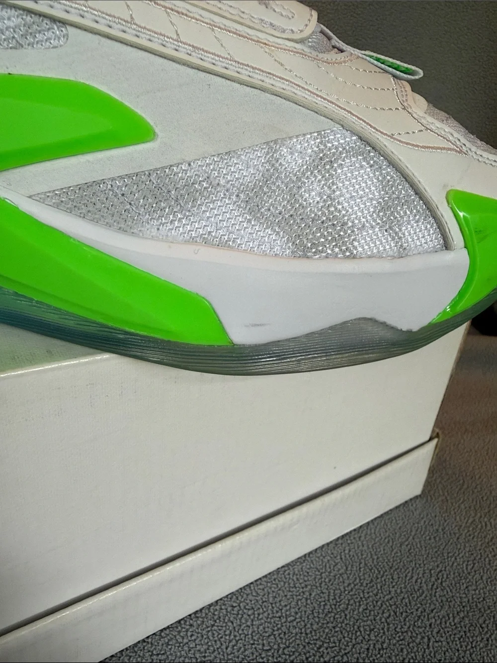 Jordan Men's Luka 2 White & Volt Low-Top Athletic Sneakers. No Box.